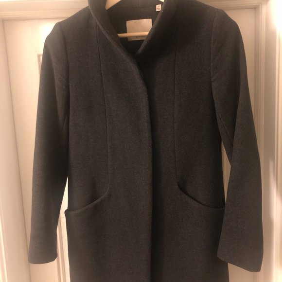 Wilfred Cocoon Coat - Charcoal - Picture 2 of 4